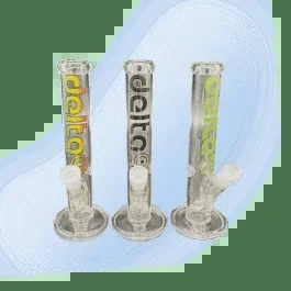 10″ 38mm Straight Tube Glass Bong | Delta 9