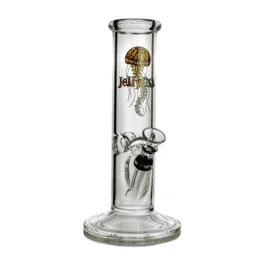 10 Inch Rasta Decal 50mm Straight Glass Bong | Jellyfish Glass