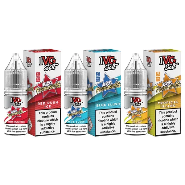 10mg I VG Bar Favourites 10ml Nic Salts (50VG/50PG)