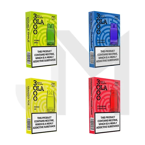 20mg SMPO Ola 3000 Prefilled Pods 2ml 1800 Puffs – 3 Pcs