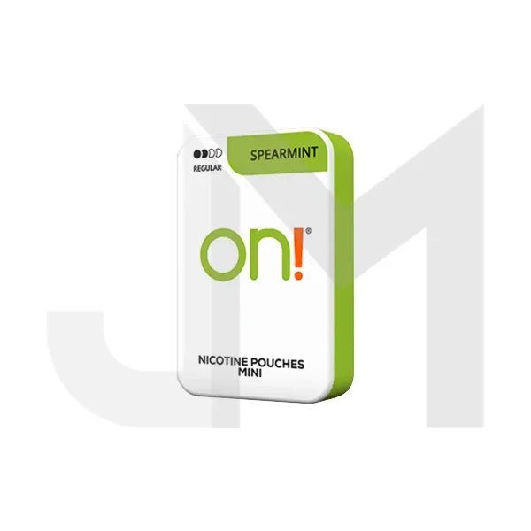 3mg On! Mini Regular Spearmint Nicotine Pouches – 20 Pouches