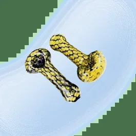 4″ Black And Gold Honeycomb Glass Handpipe | CHV