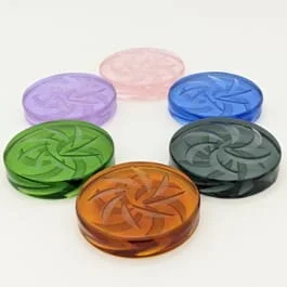 40mm Flat Glass Carb Cap (Assorted Colors)