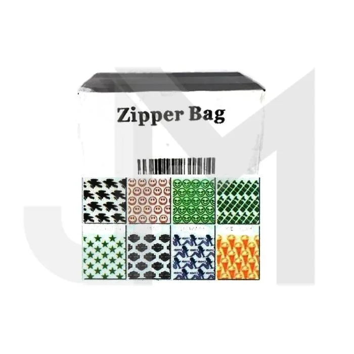 5 x Zipper Branded 2 x 2 Printed Crown Baggies