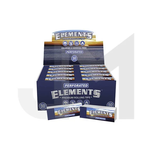 50 Elements Premium Rolling Tips – Perforated
