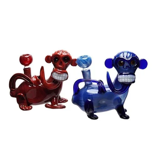 6 ” Limited Edition Monkey Bubbler – Color May Vary – (1 Count)