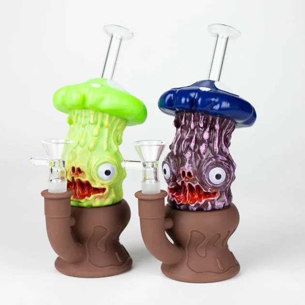 7.8″ Vinyl Mushroom Monster Water Pipe