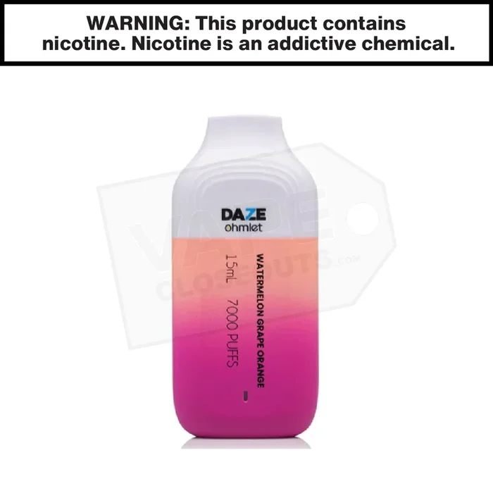 7 Daze Ohmlet | Watermelon Grape Orange | 7000 Puff Disposable Vape