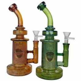 9.5″ Fumed Assorted Color Matrix Perc Incycler Water Pipe by On Point