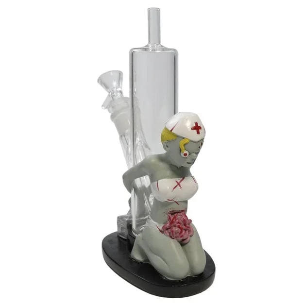 9” Resin Zombie Nurse Water Pipe