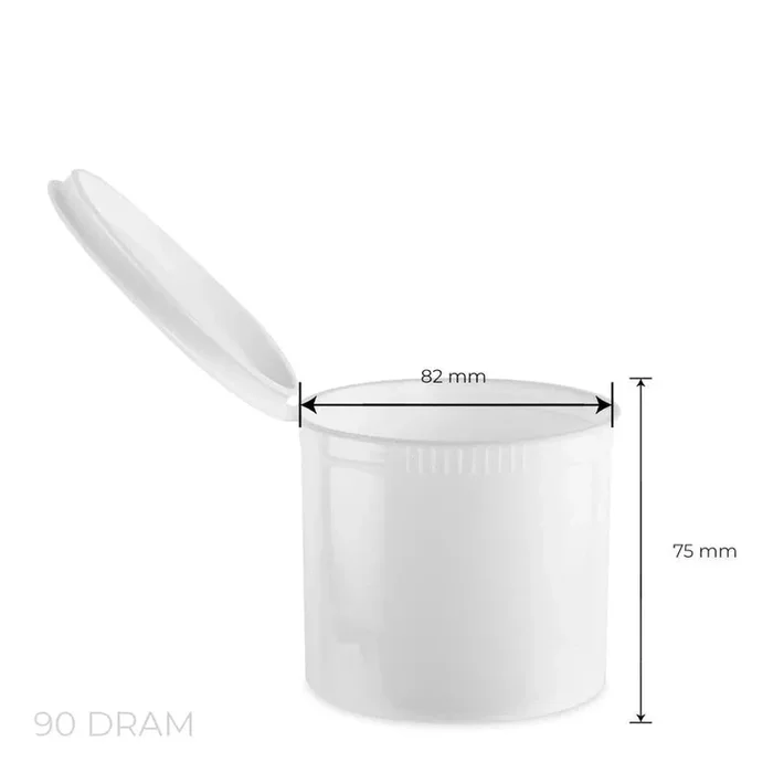 90 Dram Pop Top Vial – White – Opaque – (45 Count Per Box)