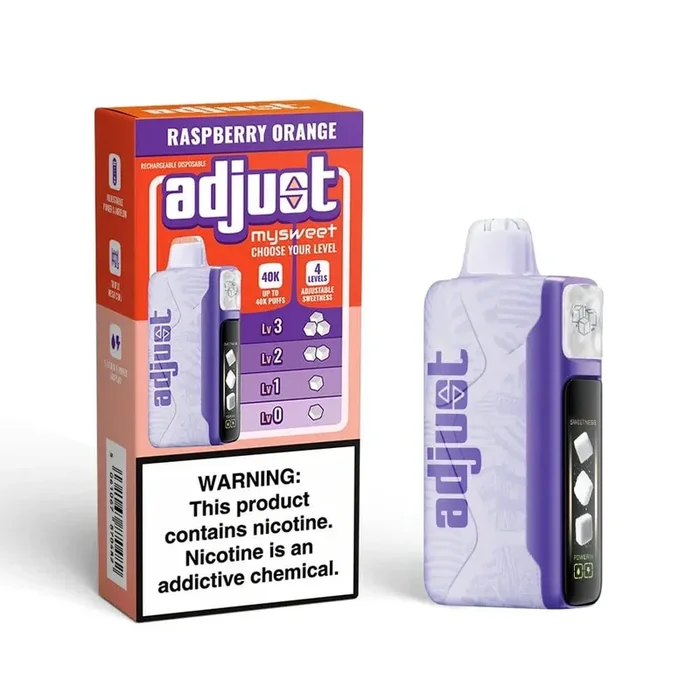 Adjust MySweet 40K Disposable Vape Raspberry Orange Flavor