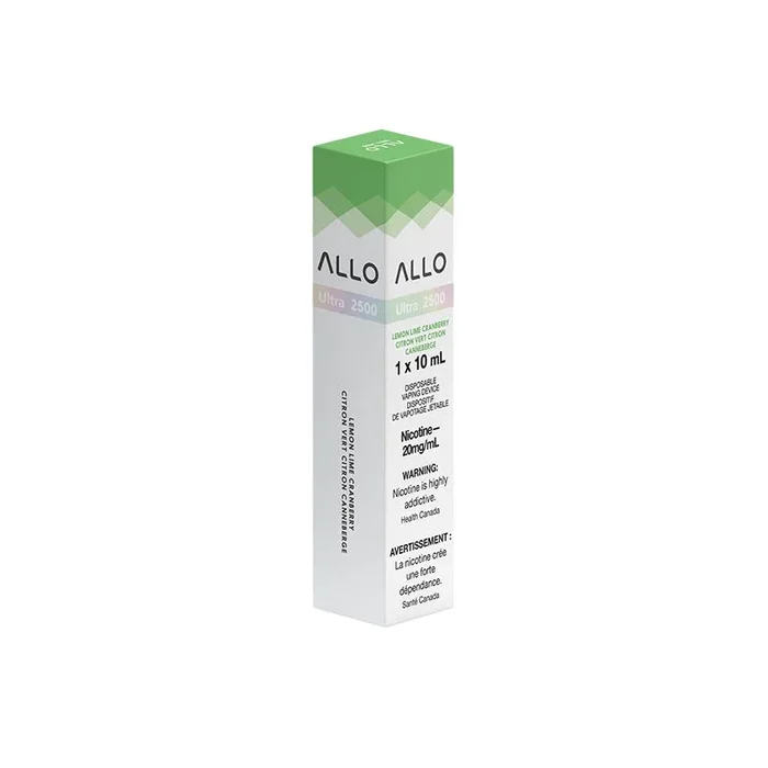 ALLO Ultra 2500 Disposable Vape – Lemon Lime Cranberry (ON)