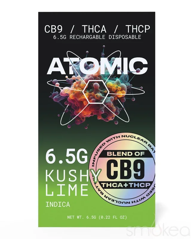 Atomic Delta 6.5g CB9 + THCA + THCP Vape – Kushy Lime