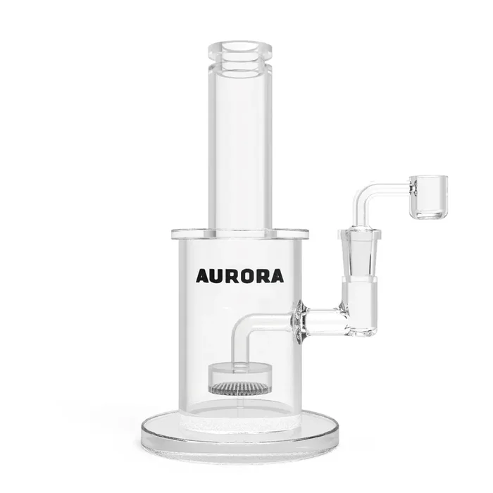 Aurora-Straight Tube Water Pipe-Clear-8in