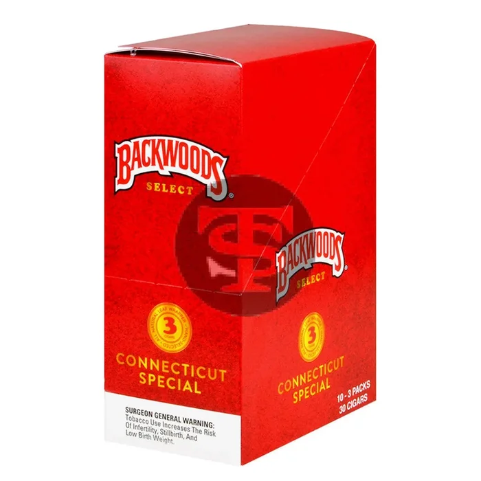 Backwoods Select Connecticut Special cigars, 10 packs of 3
