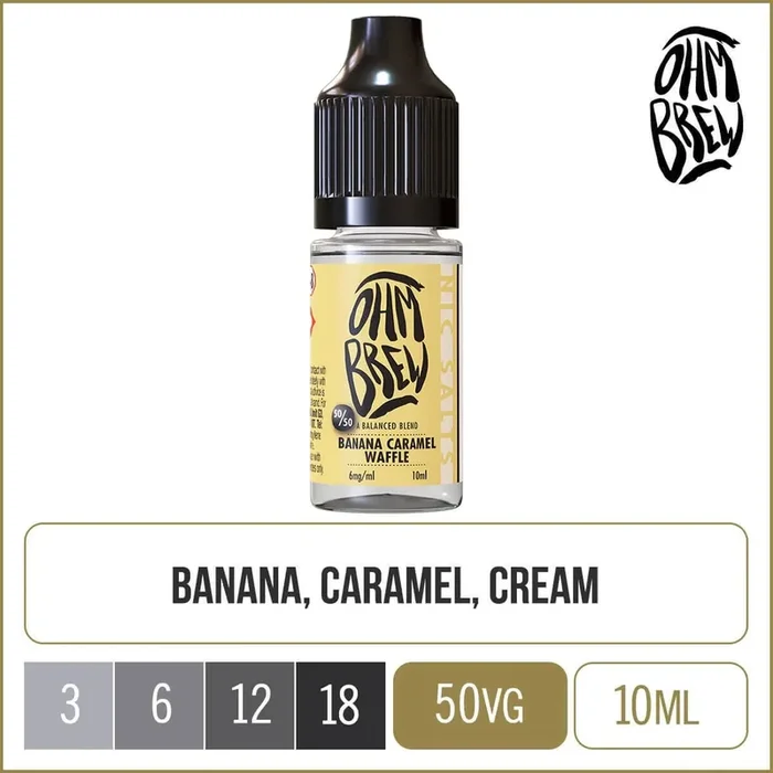 Banana Caramel Waffle Ohm Brew 50/50 E-Liquid 10ml