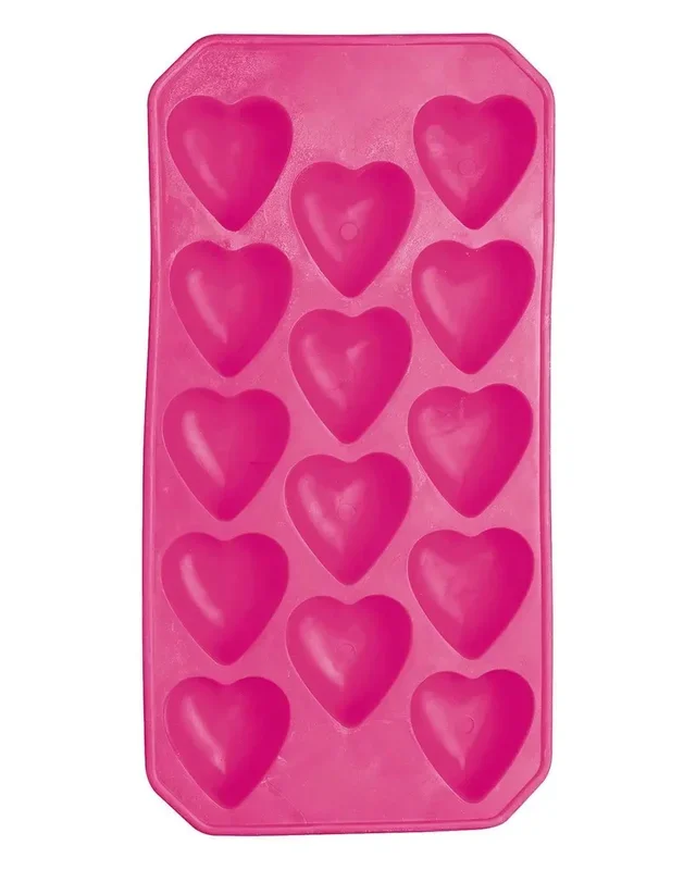 BarCraft Flexible Heart Shaped Ice Cube Tray