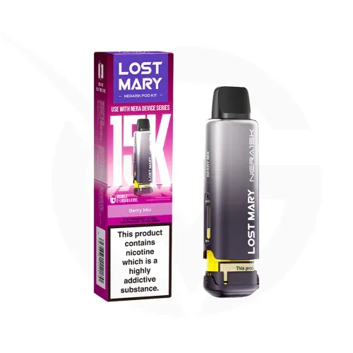 Berry Mix Prefilled Pods by Lost Mary Nera15k + Refill Container