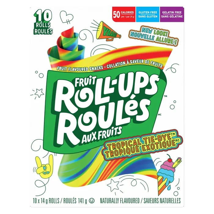 Betty Crocker Tropical Fruit Roll-Ups Fruit Snacks 10pk. – 141g