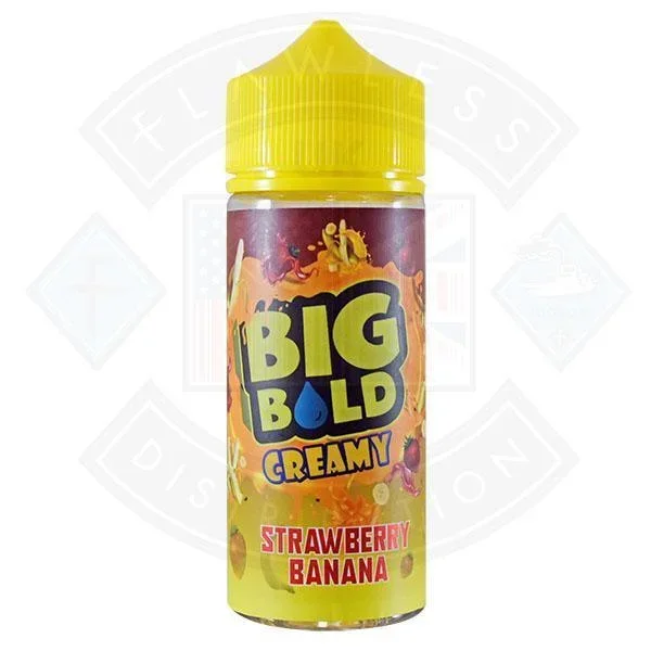 Big Bold Creamy – Strawberry Banana 0mg 100ml Shortfill