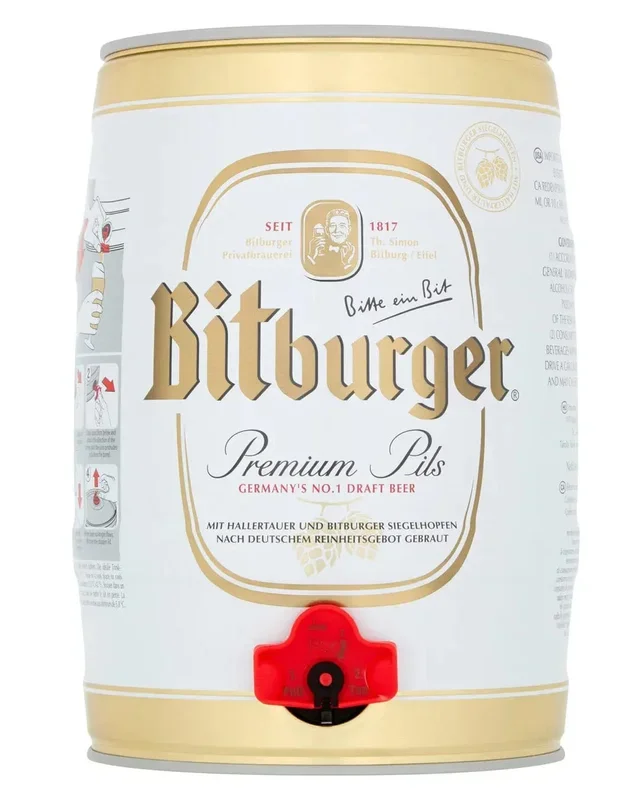 Bitburger Pils Mini Keg, 5 L
