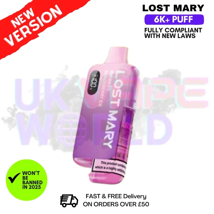 Blackberry ICE Lost Mary 6K Puff Pod Kit – Only £8.99