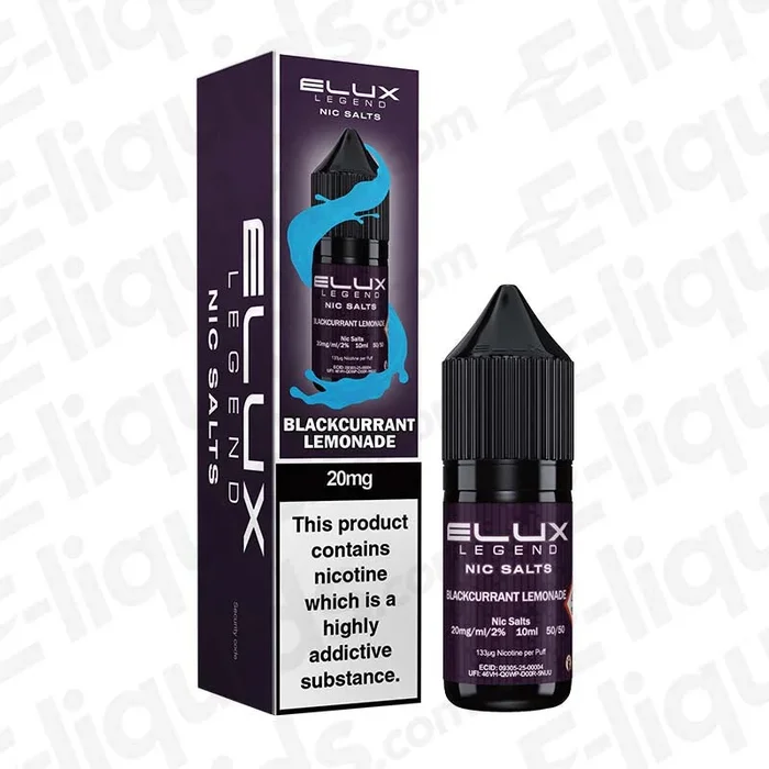 Blackcurrant Lemonade Nic Salt Vape Juice by Elux Legend