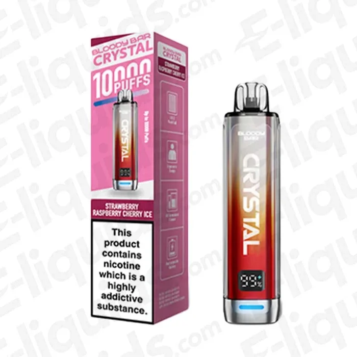 Bloody Bar Crystal 10K Strawberry Raspberry Cherry Ice Prefilled Pod Kit