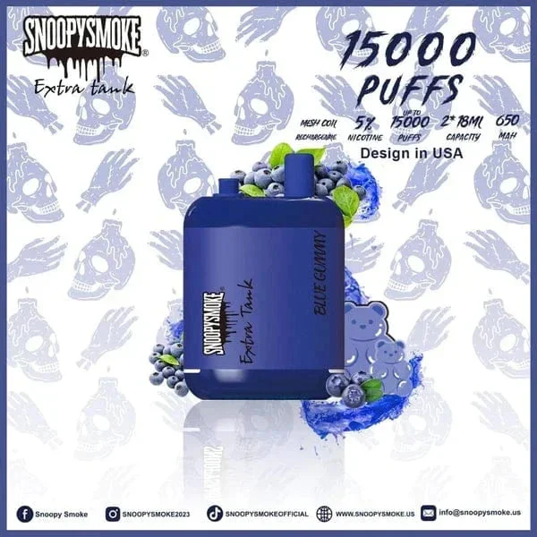 Blue Gummy Snoopy Smoke Extra Tank 15K Disposable Vape