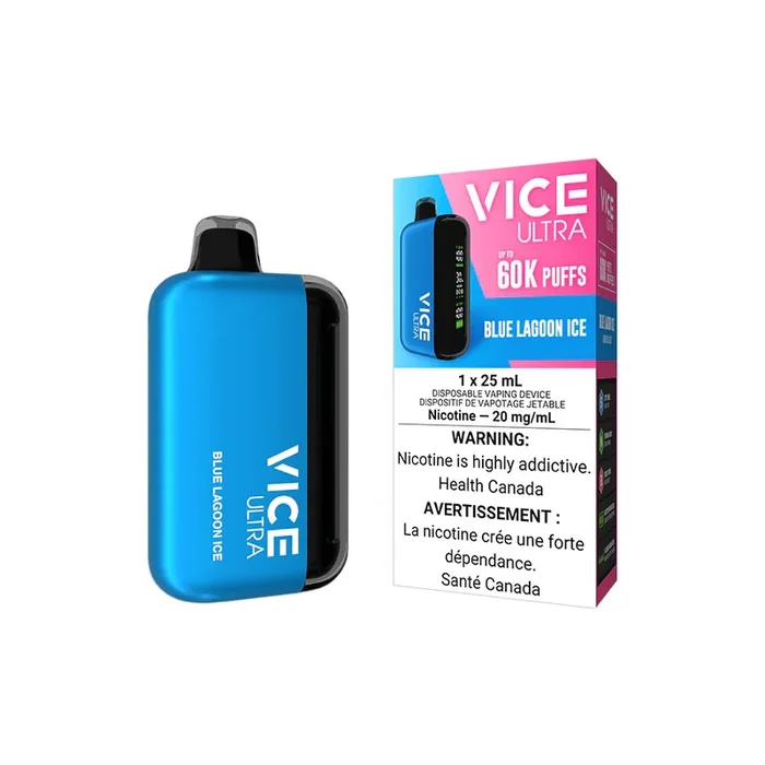 Blue Lagoon Ice by Vice Ultra 60K Puff 25mL – Disposable Vape