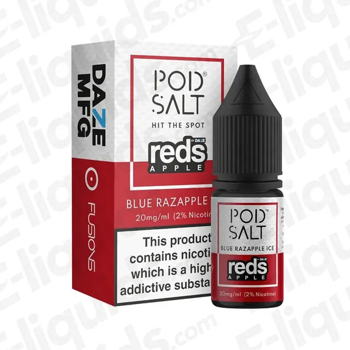 Blue Razapple Ice Fusion Nic Salt Vape Juice by Pod Salt