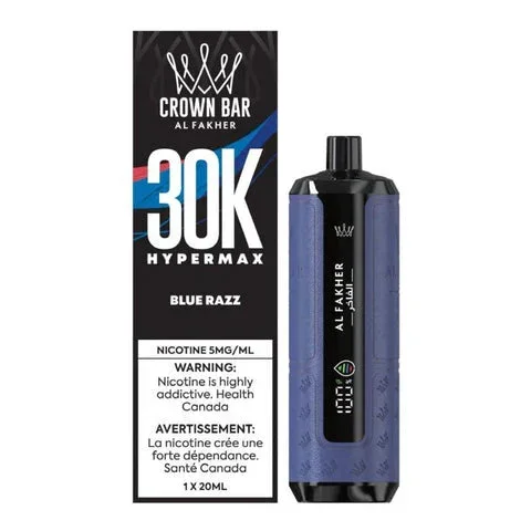 Blue Razz by Al Fakher Hypermax 30K 20mL – Disposable Vape [ON]
