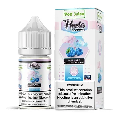 Blue Razz Cotton Carnival by Pod Juice – Hyde TFN Salt 30mL