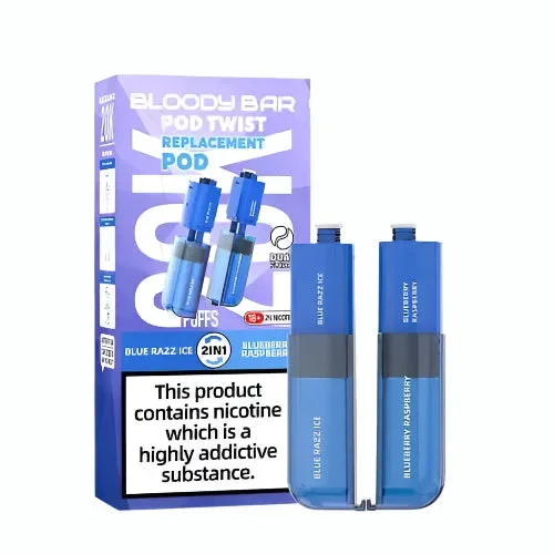 Blue Razz Ice & Blueberry Raspberry Bloody Bar Ultra Twist 20K Refill Pack