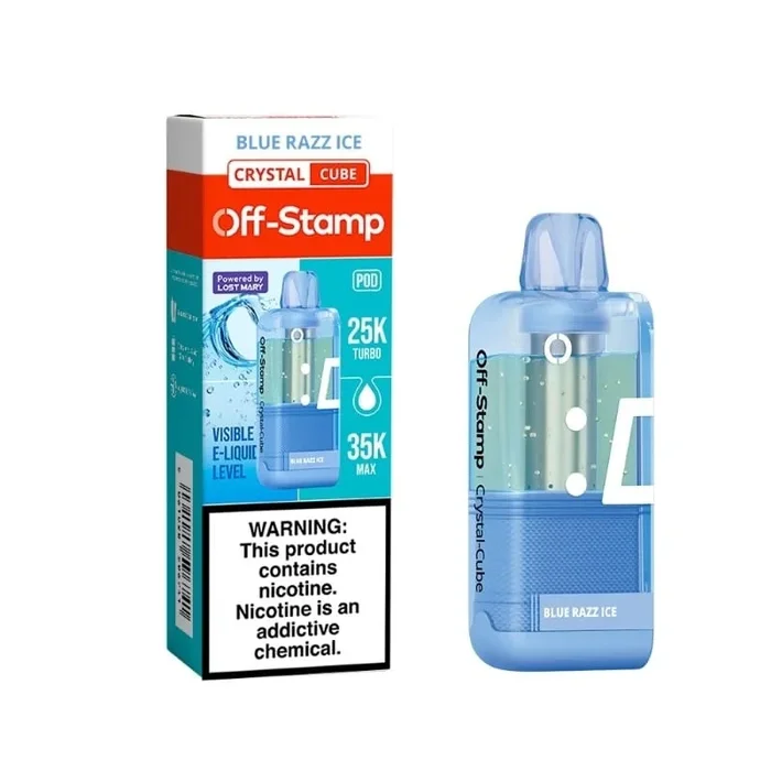 Blue Razz Ice – Off-Stamp Crystal Cube 35K Disposable Pod