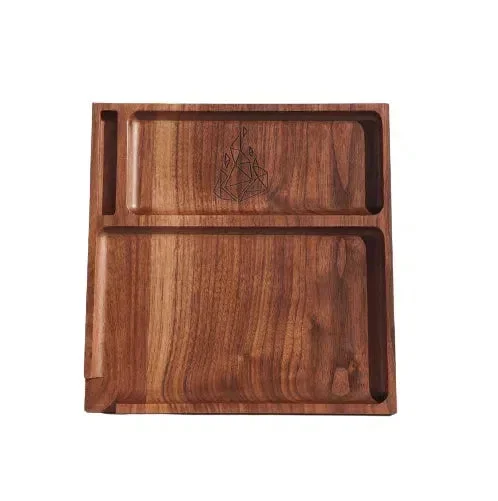 BRNT Designs Yaketa Wood Rolling Tray – Dark Walnut