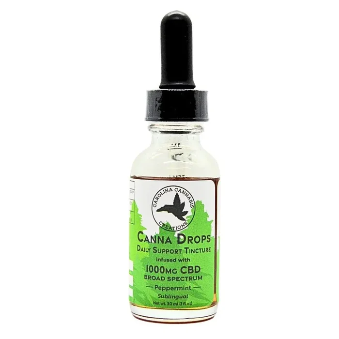 Carolina Cannabis Creations – Canna Drops – Broad Spectrum – 1000mg – CBD – Peppermint