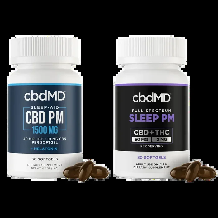 CbdMD – CBD Sleep Softgels – 1500MG – (Broad or Full Spectrum)