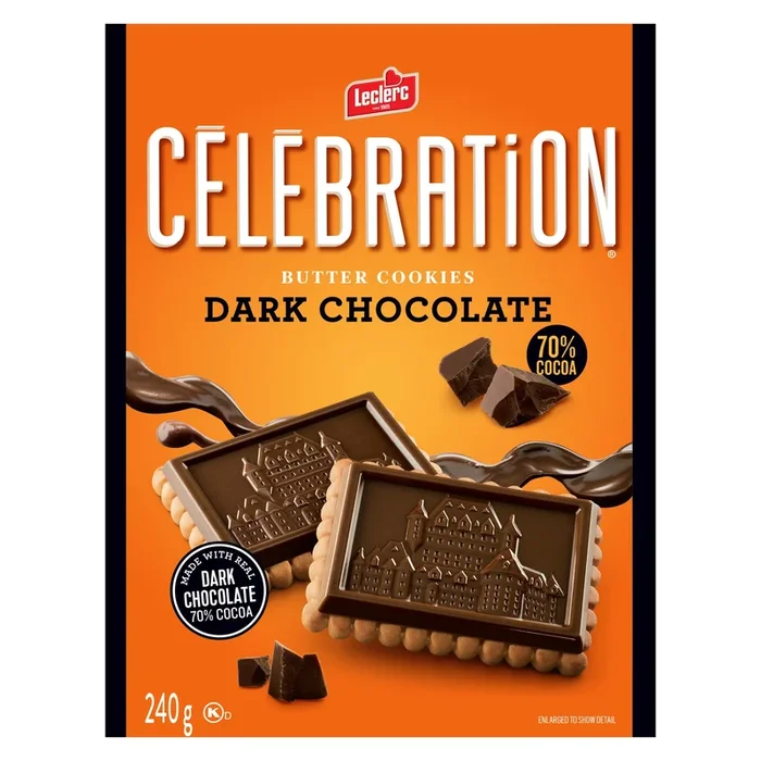 Célébration 70% Dark Chocolate Butter Cookies – 240g