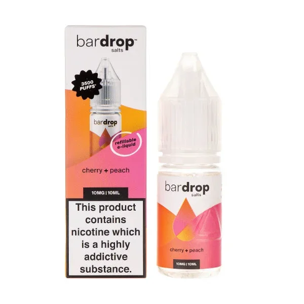 Cherry Peach Nic Salt E-Liquid by Bar Drop