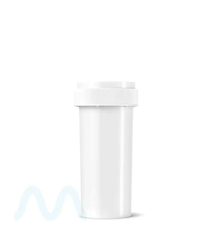 Child Resistant | Opaque White Reversible Cap Vials | 30dr – 7g – 190 Count
