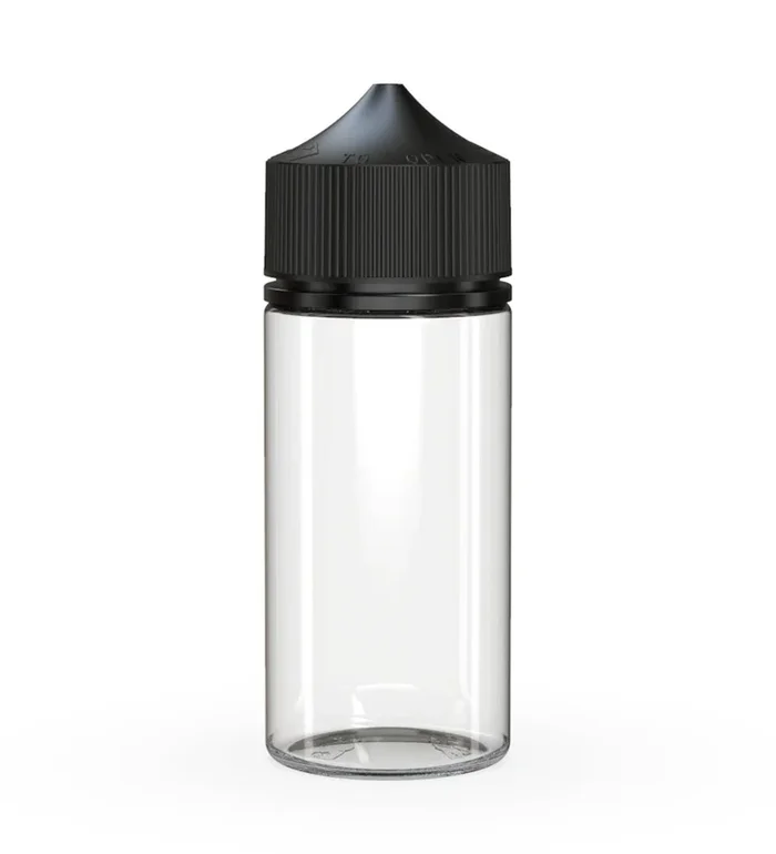 CHUBBY GORILLA | Child Resistant Unicorn V3 PET Dropper Bottles Clear | 100mL – w/ Black Lid – 400 Count