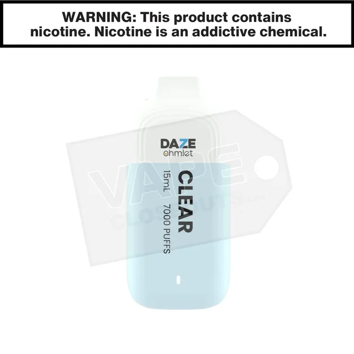 Clear 7 Daze Ohmlet Disposable Vape