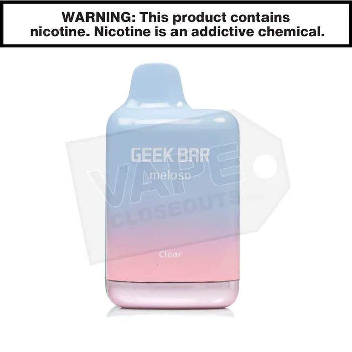 Clear Geek Bar Meloso Max Disposable Vape