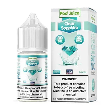 Clear Sapphire Pod Juice TFN Salt 30mL
