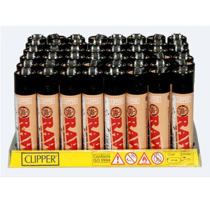 Clipper Mini Raw Refillable Lighter – (48 Count Display)