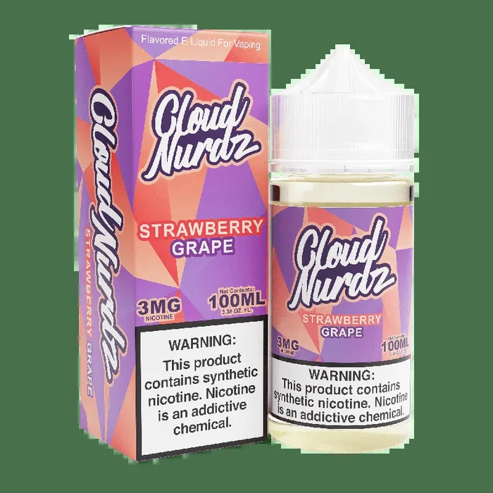CLOUD NURDZ 100ML E-JUICE – GRAPE STRAWBERRY
