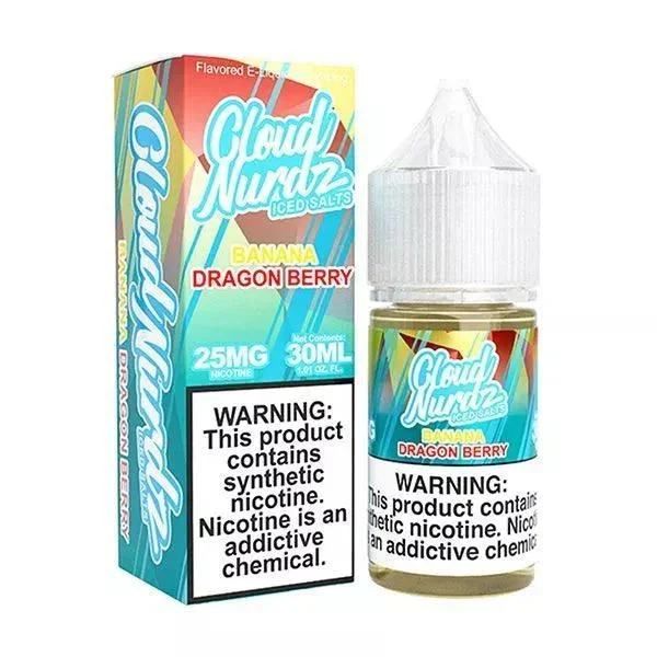 Cloud Nurdz Salts 30mL Iced Banana Dragon Berry