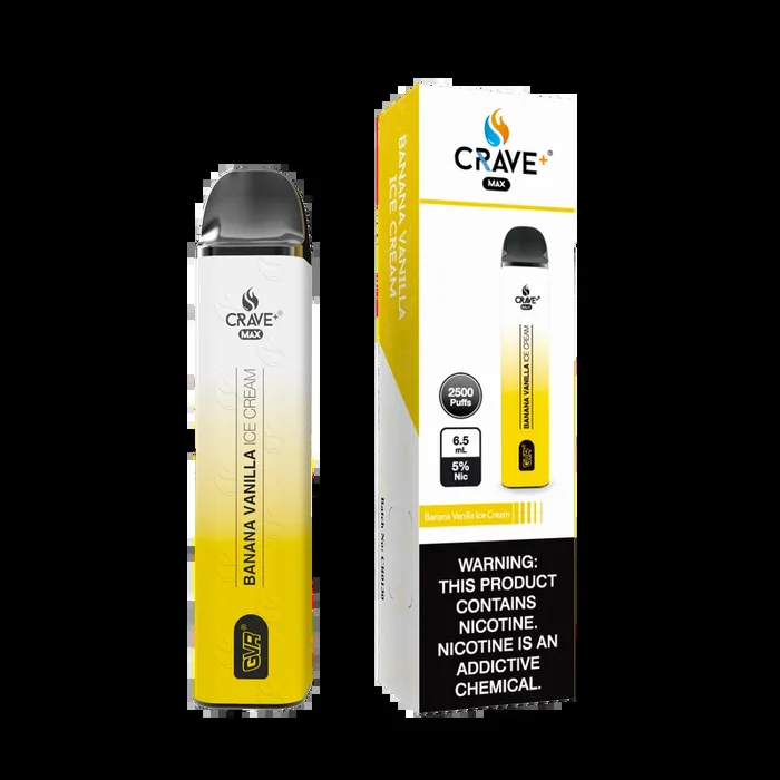 Crave Max 2500 – Banana Vanilla Flavor Ice Cream